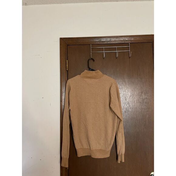 Tommy Hilfiger Henley Button Sweater Tan Men's Medium - Picture 3 of 4
